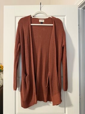 Universal Thread Rust Open-Front Knit Cardigan